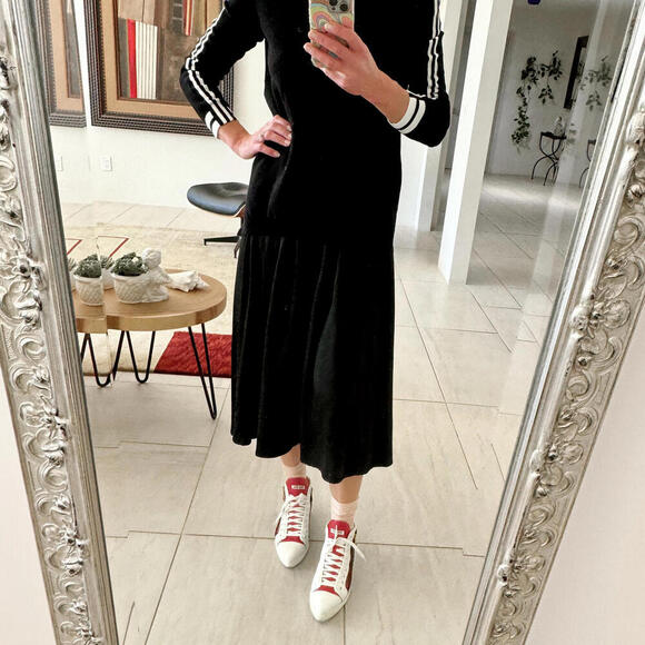 Miu Miu | Prada High-Top Sneakers - Trendy Black Red White Size 38.5 - Picture 3 of 10